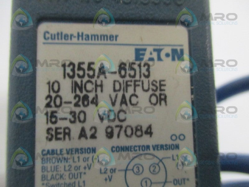 CUTLER HAMMER 1355A-6513 DIFFUSE REFLECTIVE SENSOR 10"  UNMP
