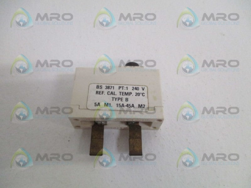 INDUSTRIAL MRO BS3871 TYPE B PUSHBUTTON RELAY *USED*