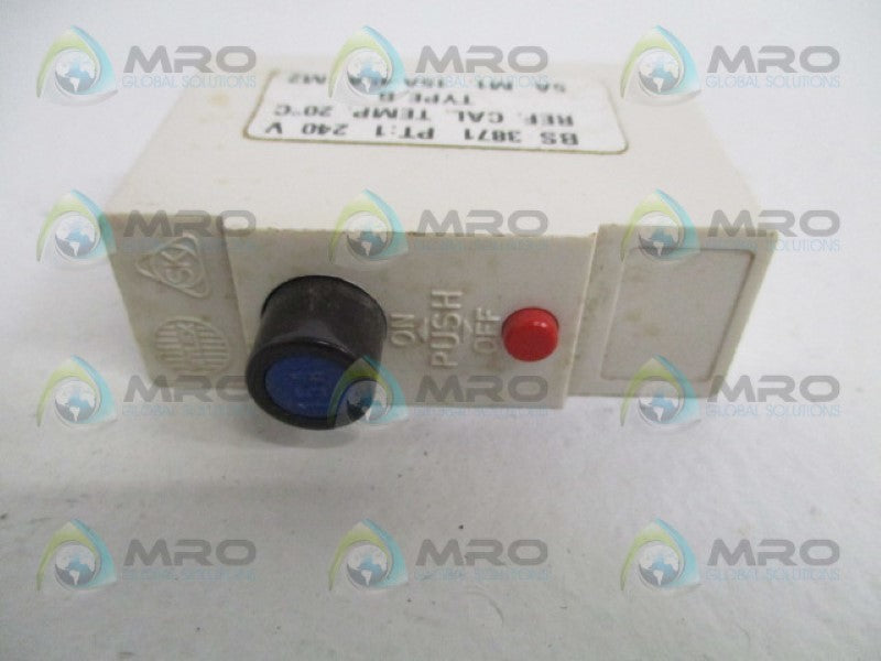 INDUSTRIAL MRO BS3871 TYPE B PUSHBUTTON RELAY *USED*