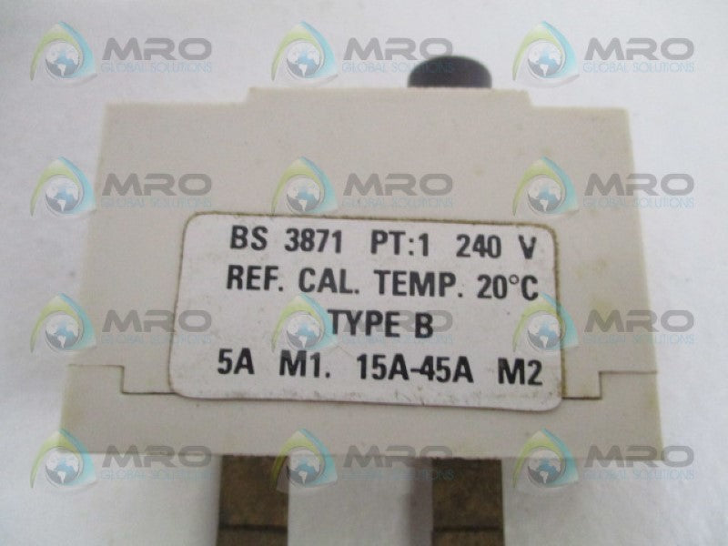 INDUSTRIAL MRO BS3871 TYPE B PUSHBUTTON RELAY *USED*