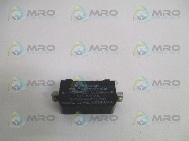 CUTLER HAMMER 10933H3A AUXILIARY CONTACT (MISSING ACCESSORIES)  NSNP
