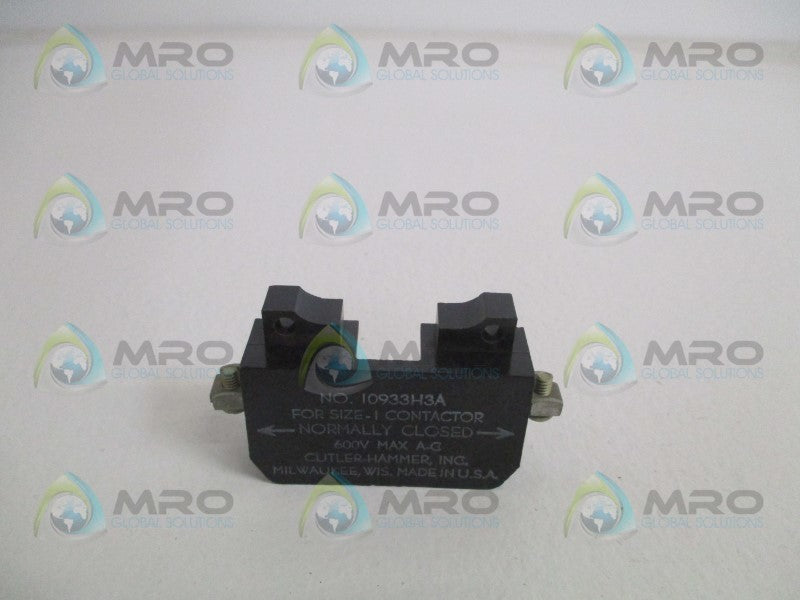 CUTLER HAMMER 10933H3A AUXILIARY CONTACT (MISSING ACCESSORIES)  NSNP
