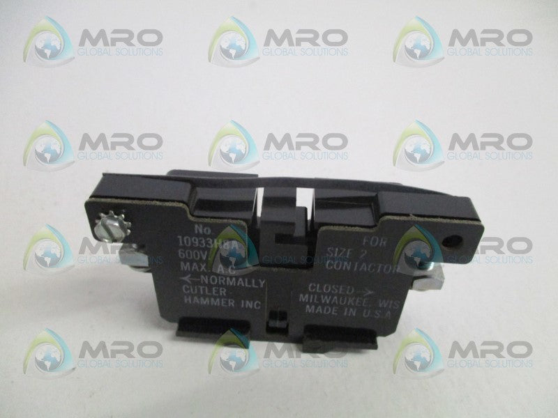 CUTLER HAMMER 10933H8 AUXILIARY CONTACT KIT (MISSING ACCESS.)  NSMP