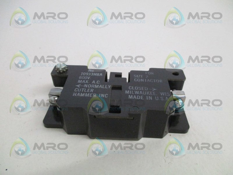 CUTLER HAMMER 10933H8 AUXILIARY CONTACT KIT (MISSING ACCESS.)  NSMP
