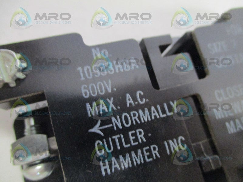 CUTLER HAMMER 10933H8 AUXILIARY CONTACT KIT (MISSING ACCESS.)  NSMP
