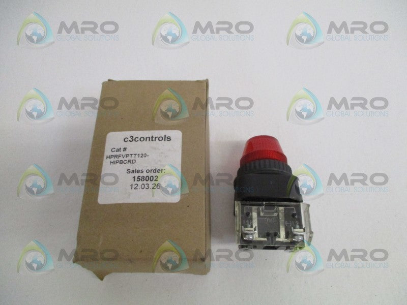 C3 COONTROLS HPRFVPTT120-HIPBCRD RED INDICATOR LIGHT  NSMP