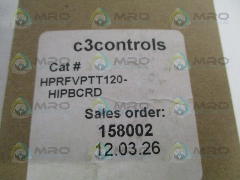 C3 COONTROLS HPRFVPTT120-HIPBCRD RED INDICATOR LIGHT  NSMP