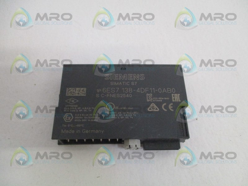 SIEMENS SIMATIC S7 6ES7138-4DF11-0AB0 MOD BUS MODULE *NEW NO BOX*