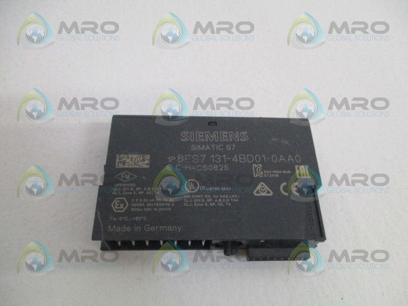 SIEMENS 6ES7131-4BD01-0AA0 (AS PICTURED) NSNP