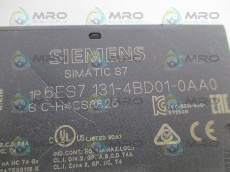 SIEMENS 6ES7131-4BD01-0AA0 (AS PICTURED) NSNP