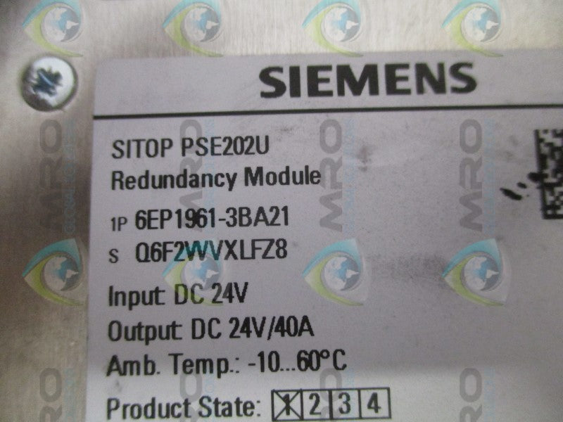 SIEMENS SITOP PSE202U 6EP1961-3BA21 REDUNDANCY MODULE *USED*