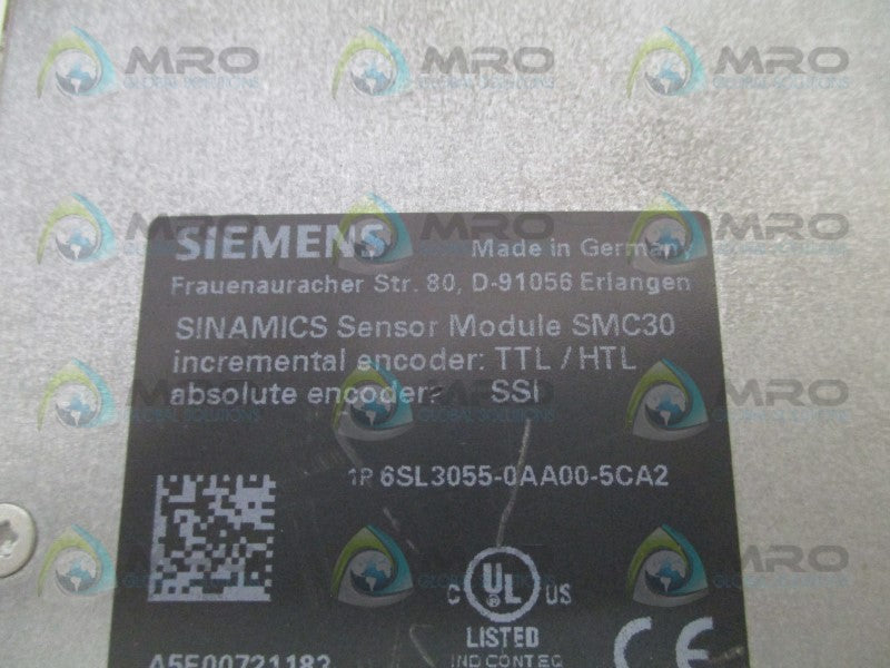 SIEMENS SINAMICS 6SL3055-0AA00-5CA2 SENSOR MODULE SMC30 *USED*