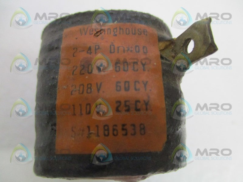 WESTINGHOUSE 1186538 2-4PDN#00 COIL 220/208/110V  UNMP