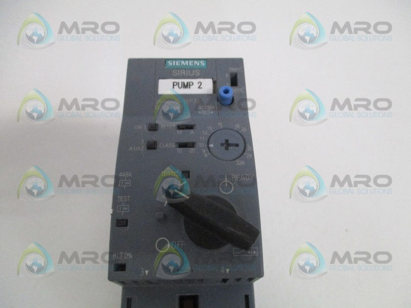 SIEMENS SIRIUS 3RA6120-1EP32 MOTOR STARTER 8-32A *USED*