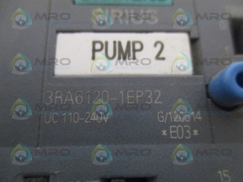 SIEMENS SIRIUS 3RA6120-1EP32 MOTOR STARTER 8-32A *USED*