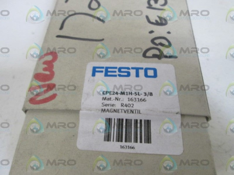 FESTO VALVE CPE24-M1H-5L-3/8 * FACTORY SEALED *