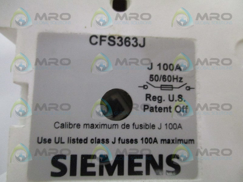 SIEMENS CFS363J ROTARY DISCONNECT SWITCH (MISSING ACCESSORIES) *NEW NO BOX*
