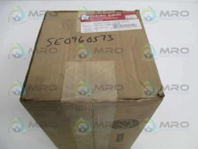 FEDERAL SIGNAL 191XL-120-240R RED LED LIGHT * FACTORY SEALED *