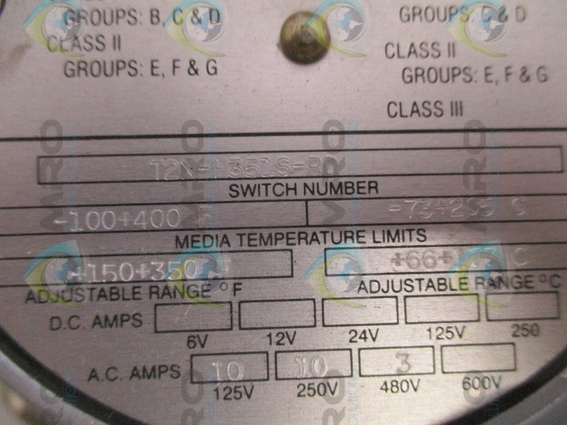 BARKSDALE T2X-H351S-RD TEMPERATURE SWITCH -100/+400F -73/+205C  NSMP