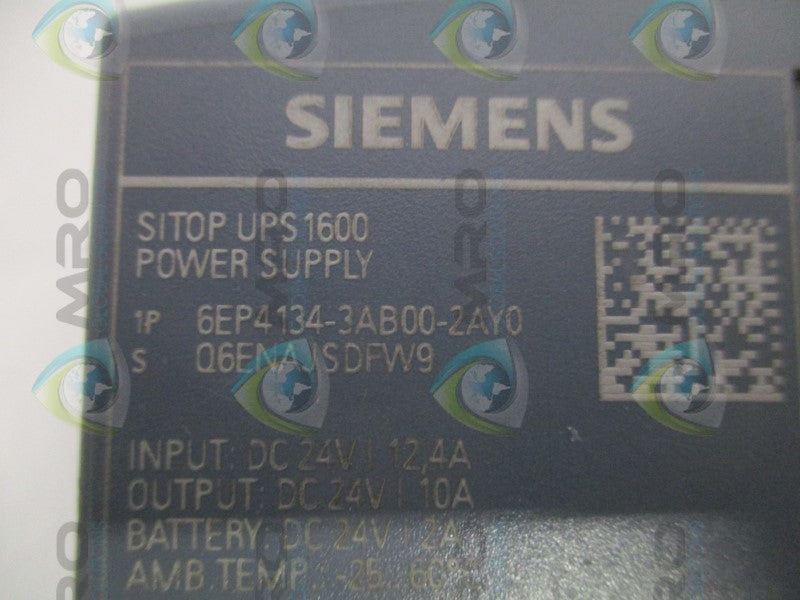 SIEMENS SITOP UPS1600 6EP4134-3AB00-2AY0 POWER SUPPLY *USED*