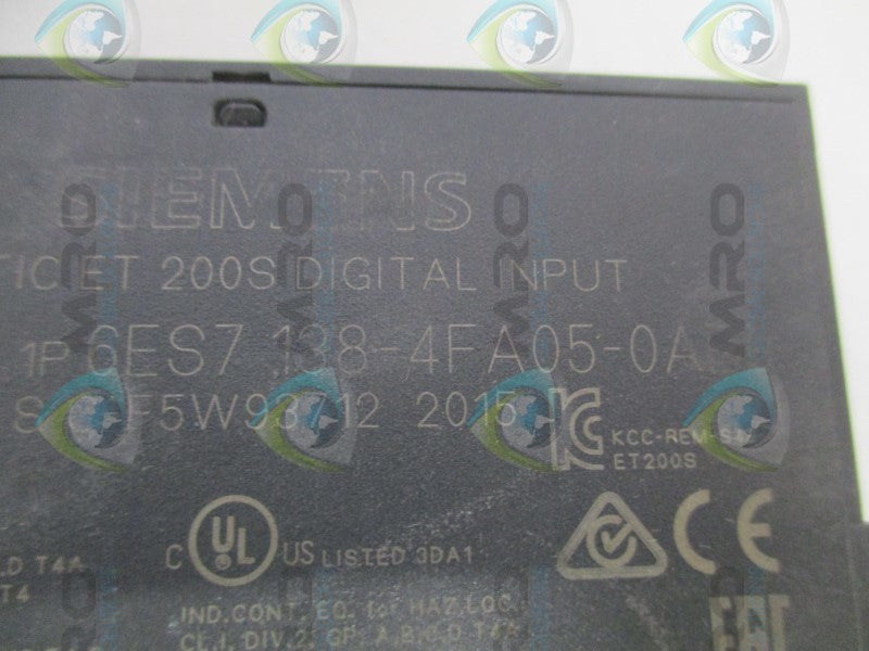 SIEMENS SIMATIC 6ES7138-4FA05-0AB0 INPUT MODULE(AS PICTURED) *NEW NO BOX*