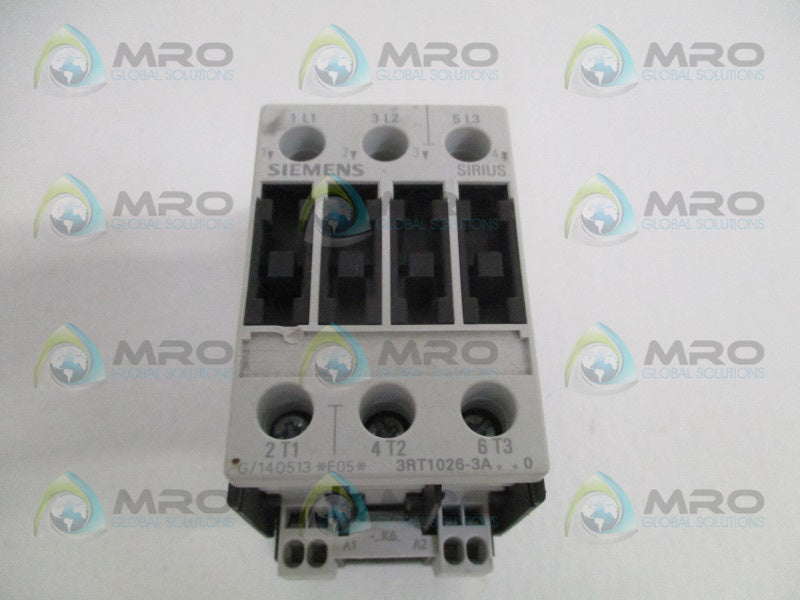 SIEMENS 3RT1026-3AK60 CONTACTOR 110/120V (AS PICTURED) *NEW NO BOX*