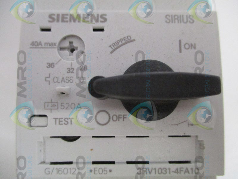 SIEMENS 3RV1031-4FA10 MOTOR STARTER 28-40A (AS PICTURED) *NEW NO BOX*