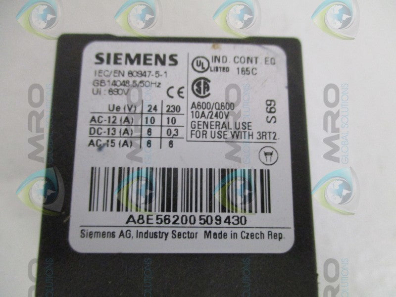 SIEMENS L0150703 CONTACT BLOCK (MISSING ACCESSORIES) *NEW NO BOX*