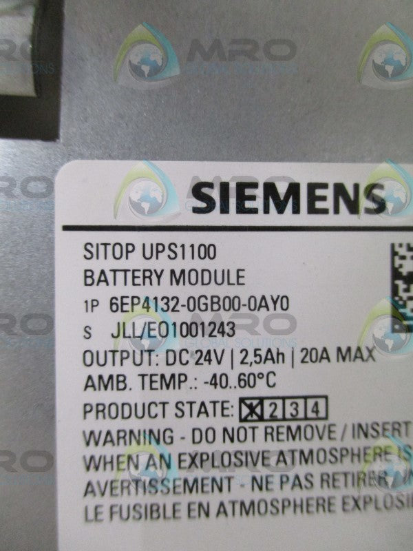 SIEMENS SITOP 6EP4132-0GB00-0AY0 BATTERY MODULE (AS PICTURED) *NEW NO BOX*