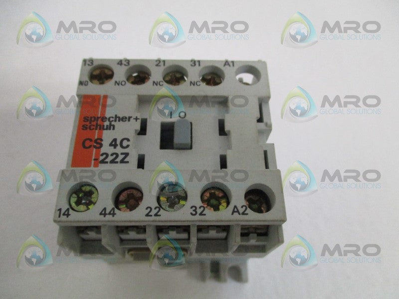 SPRECHER+SCHUH CS4C-22Z-24D RELAY 24VDC *NEW IN BOX*
