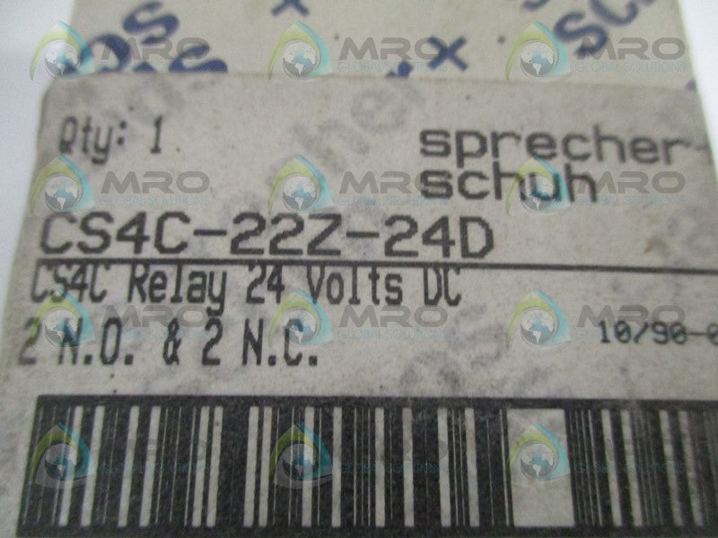 SPRECHER+SCHUH CS4C-22Z-24D RELAY 24VDC *NEW IN BOX*