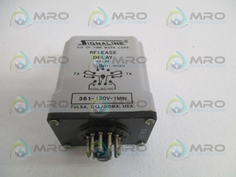 SIGNALINE 361-120V-1MIN RELEASE DELAY RELAY 120V *USED*