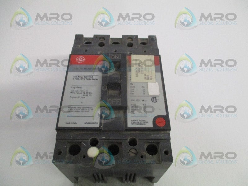 GENERAL ELECTRIC TEL136150WL CIRCUIT BREAKER 150A (GRAY) *USED*
