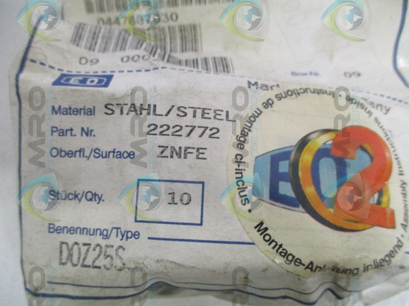 ERMETO 222772 RINGS (PKG. OF 10)  NSMP
