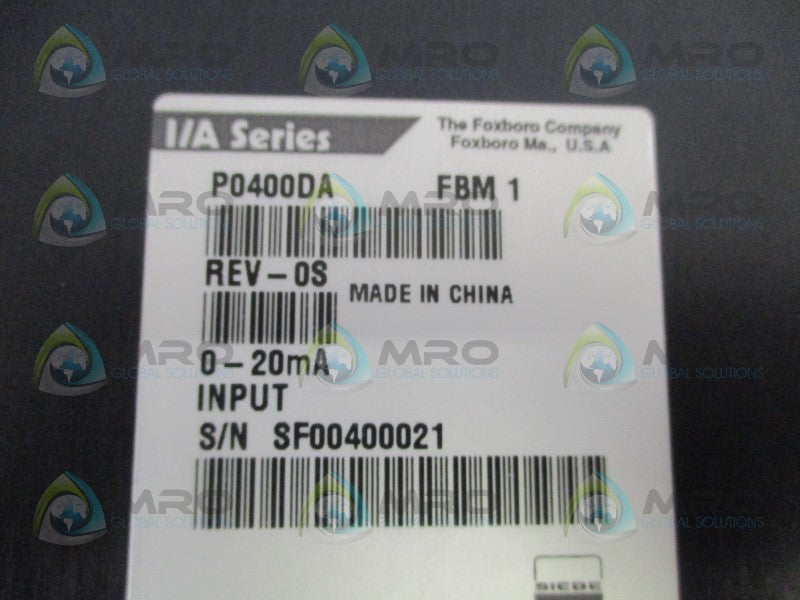 FOXBORO P0400DA FBM1 INPUT MODULE *NEW NO BOX*