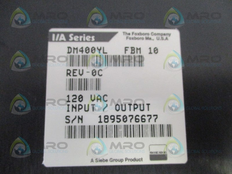 FOXBORO DM400YL FBM10 I/O FIELD BUS MODULE *NEW IN BOX*