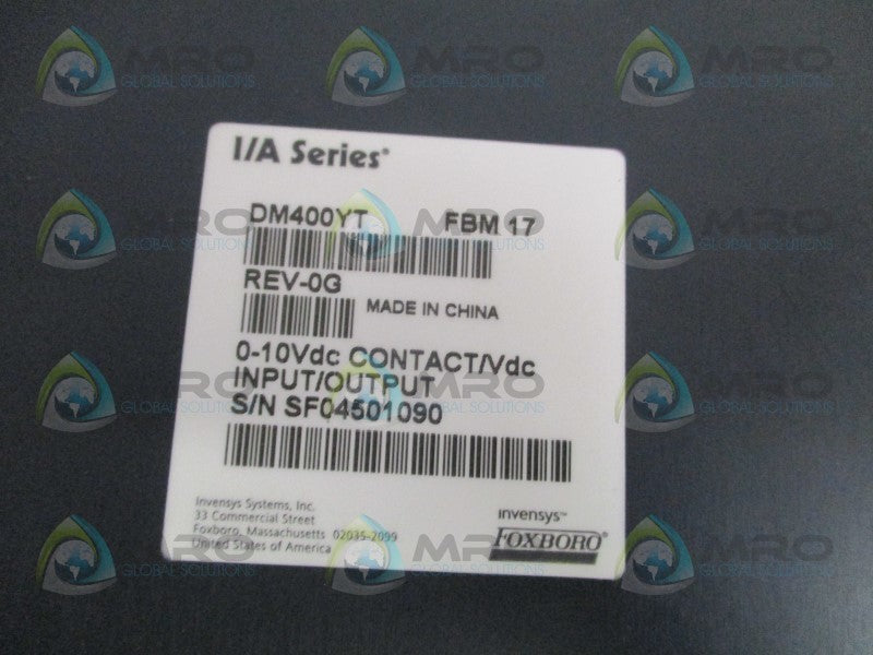 FOXBORO DM400YT FBM17 CONTACT I/O MODULE *NEW IN BOX*
