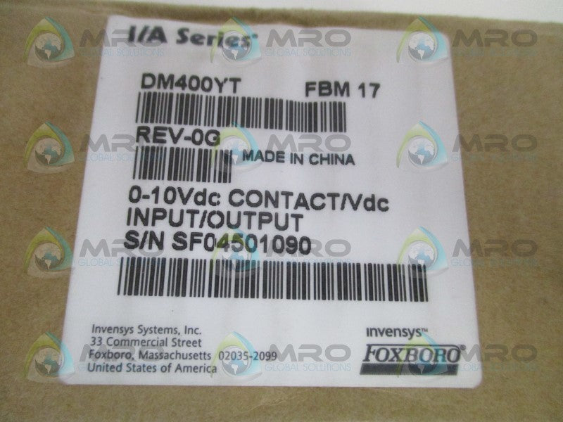 FOXBORO DM400YT FBM17 CONTACT I/O MODULE *NEW IN BOX*