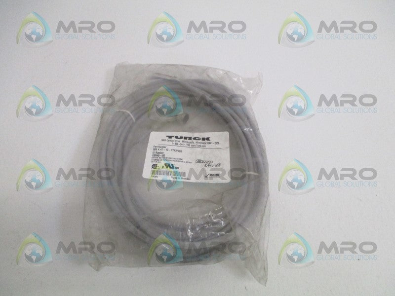 TURCK WK4.4T-10-P7X2/S90 MOLDED CORDSET *NEW IN FACTORY BAG*