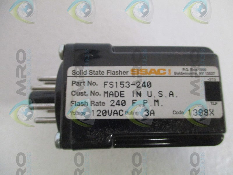SSAC FS153-240 SOLID STATE FLASHER 240 F.P.M. *NEW IN BOX*