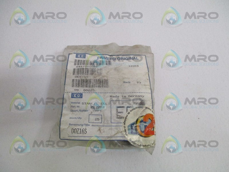 ERMETO 222752 RINGS (PKG. OF 25)  NSMP