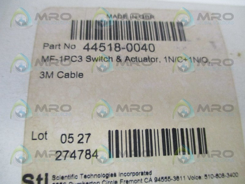 STI 44518-0040 MF-1PC3 SWITCH/ACTUATOR *  NEW IN BOX  *