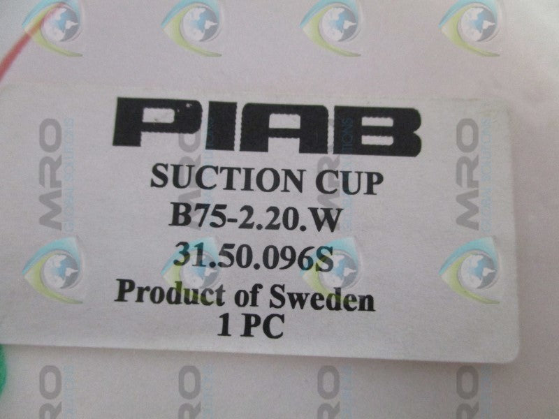 PIAB B75-2.20.W 31.50.096S SUCTION CUP *NEW IN FACTORY BAG*