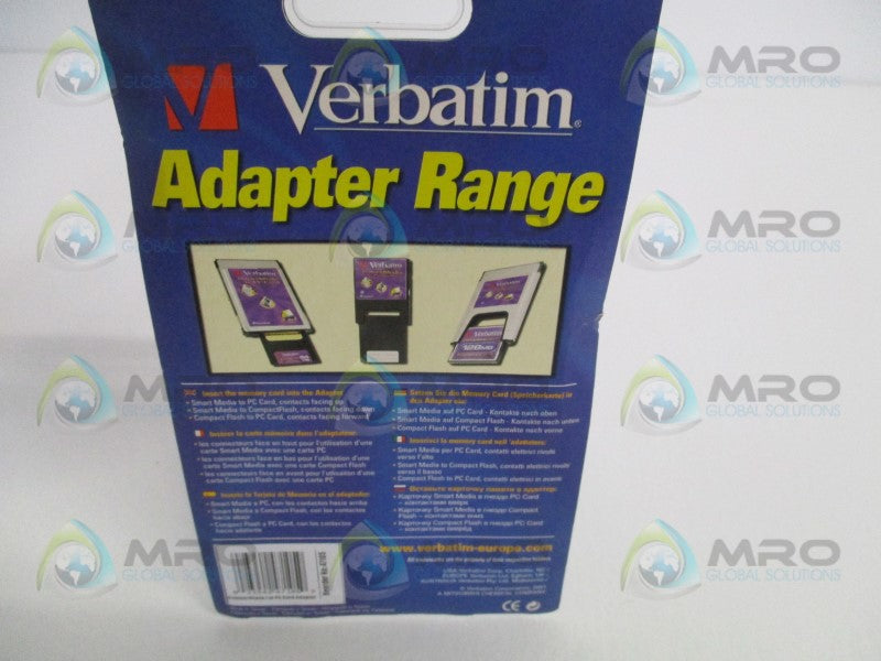 VERBATIM 47105 COMPACTFLASH TO PC CARD ADAPTER * NEW IN ORIGINAL PACKAGE *