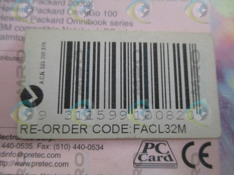 PRETEC FACL32M FLASH ATA PC CARD 32MB * FACTORY SEALED *
