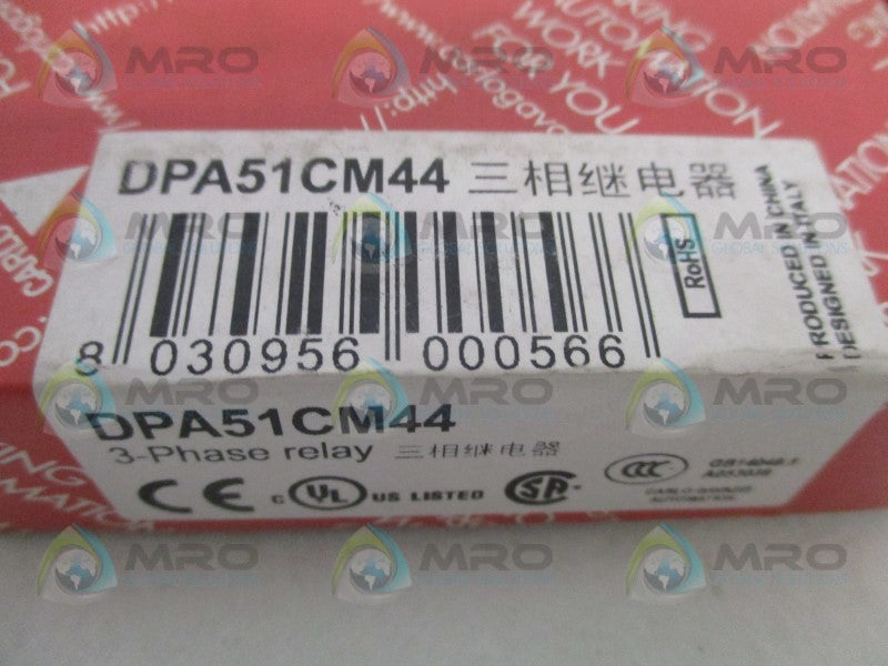 CARLO GAVAZZI DPA51CM44 3-PHASE MONITORING RELAY * NEW IN BOX *