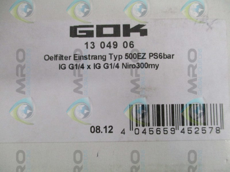 GOK MODEL 500EZ 1304906 HEATING OIL FILTER  NSMP