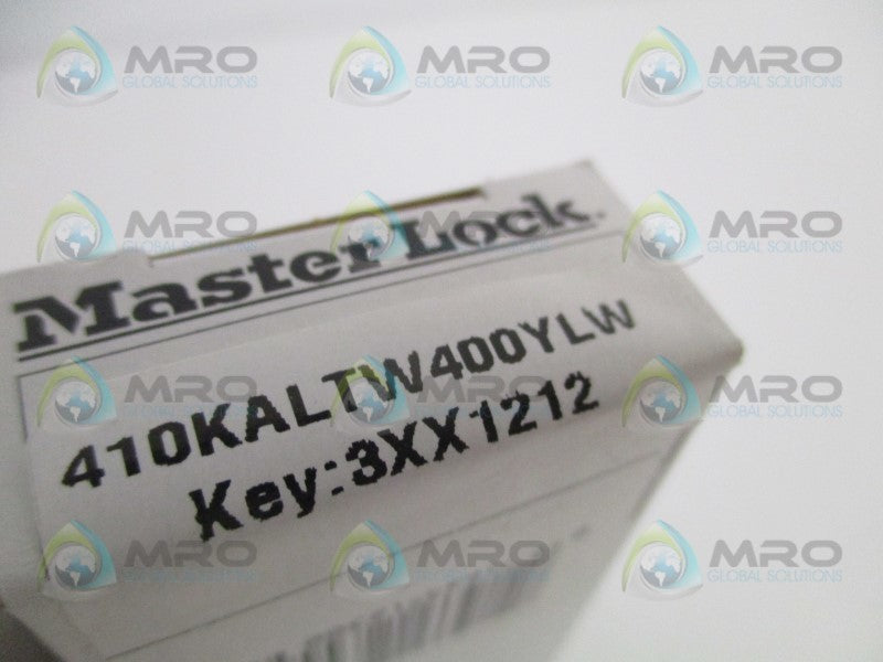 MASTER LOCK 410KALTW400YLW 3XX1212 YELLOW PADLOCK  NSMP