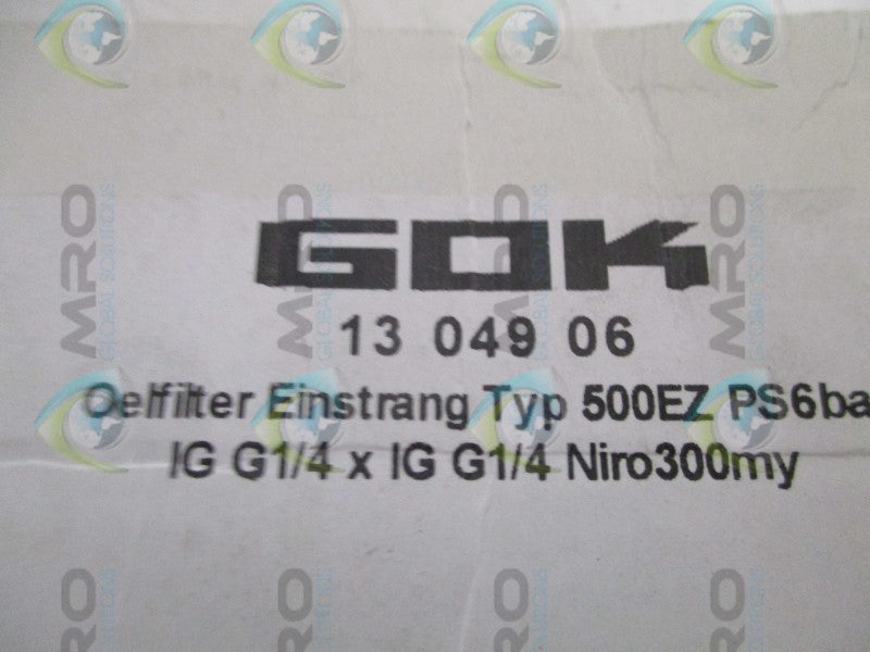 GOK MODEL 500EZ 1304906 HEATING OIL FILTER  UNMP