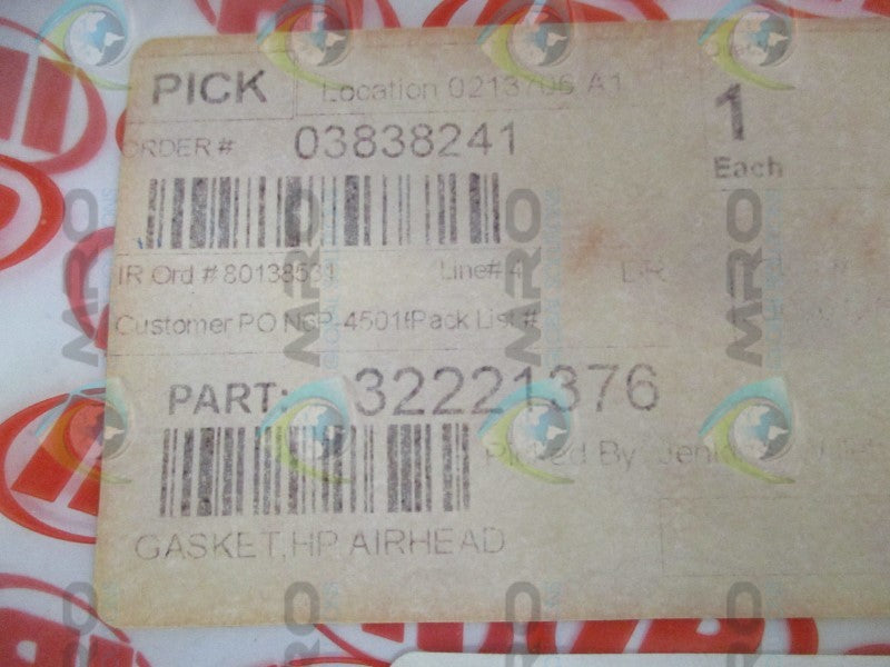 INGERSOLL RAND 32221376 AIRHEAD GASKET  NSMP